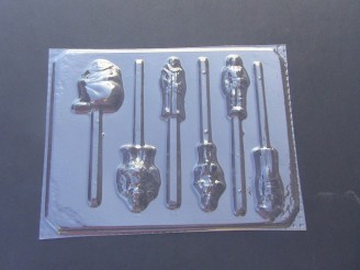 175sp Star Wonders Jetty Chocolate or Hard Candy Lollipop Mold